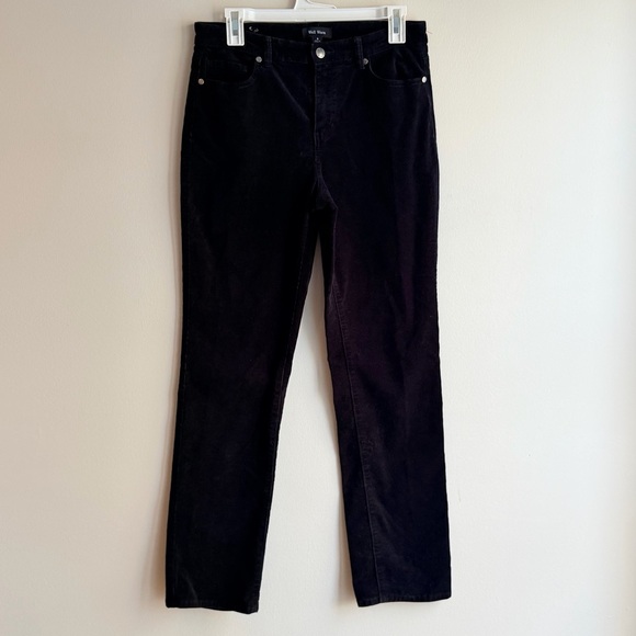 Well Worn Pants - Well Worn Women's Black Straight Leg Luxe Velvet Pants